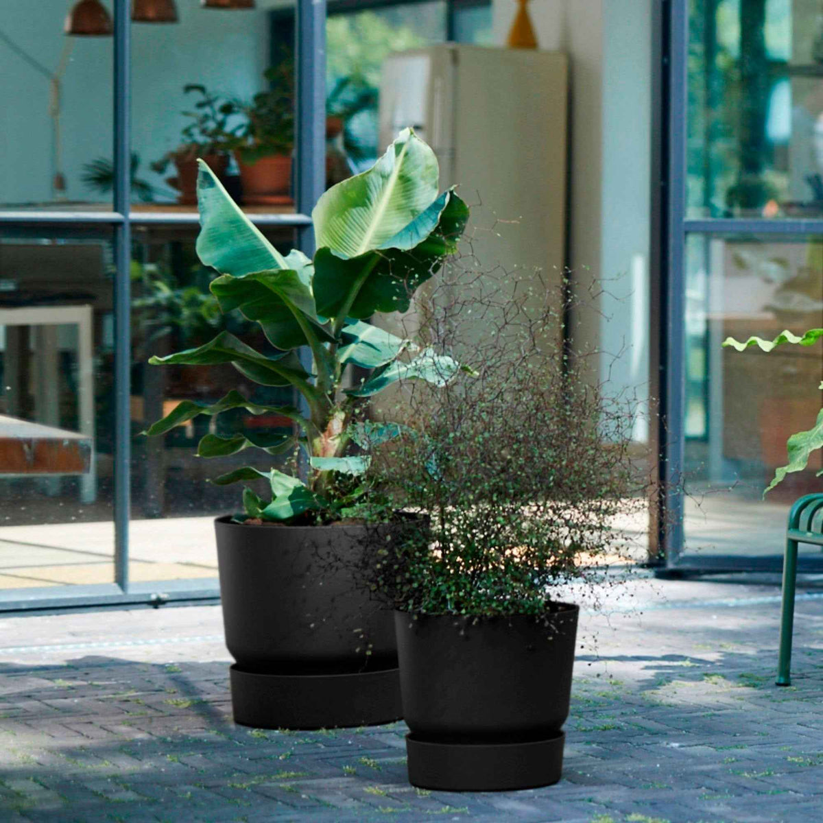 Bloempot Elho greenville zwart - - Bakker