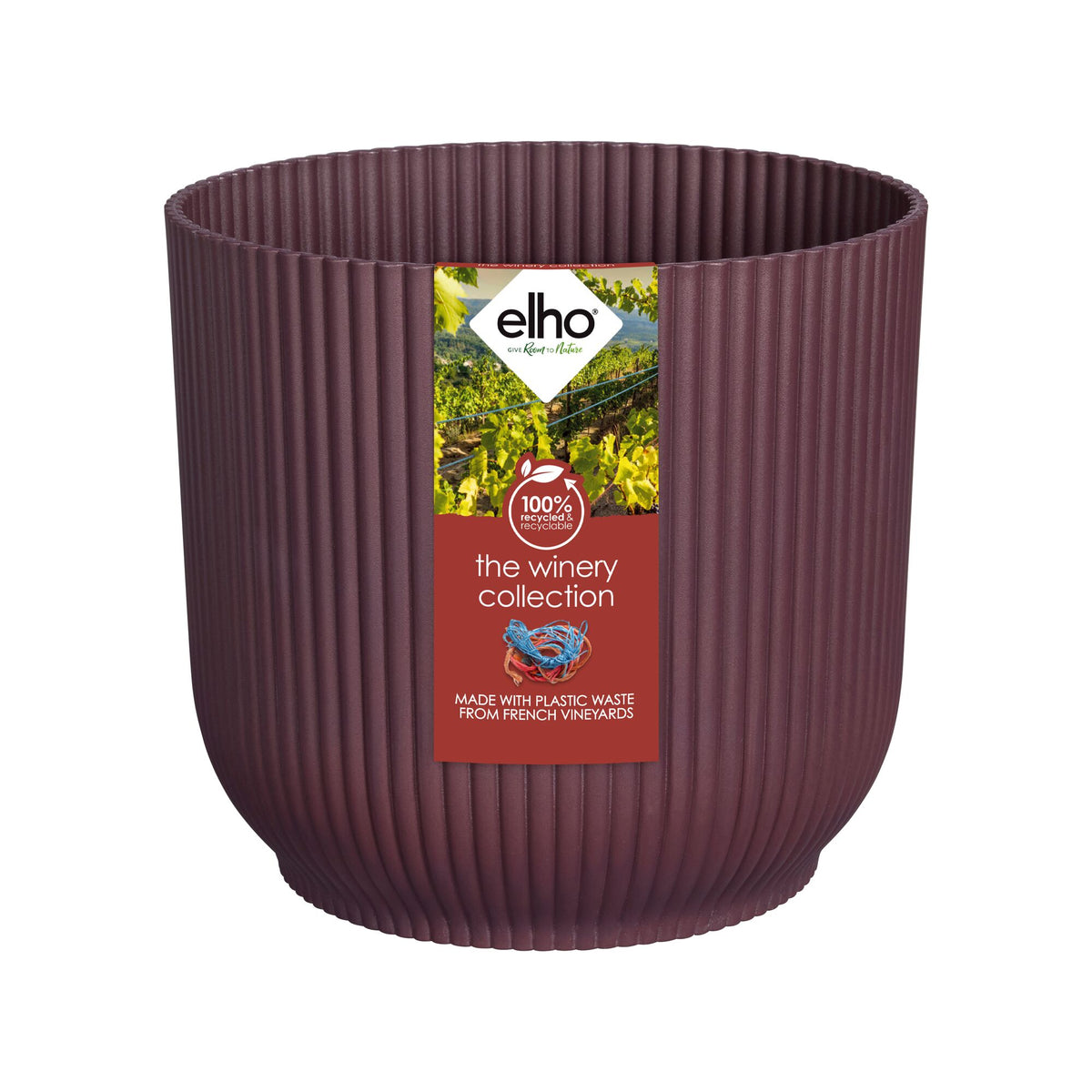 Elho Bloempot The Winery collection Bordeaux rood - Bakker
