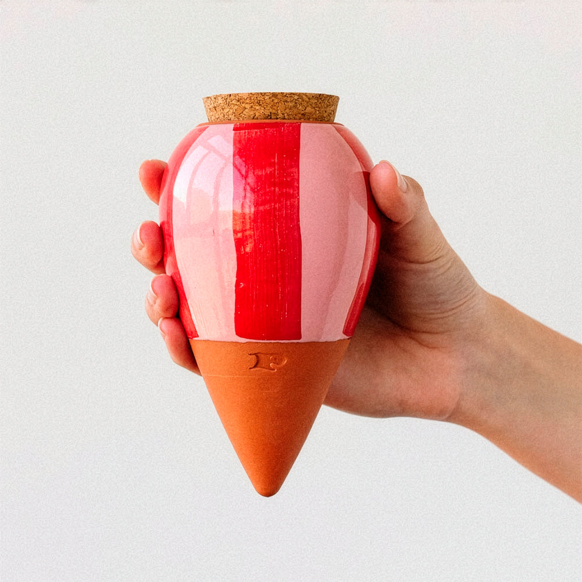 Olla - Roze en rood gestreept - - Bakker
