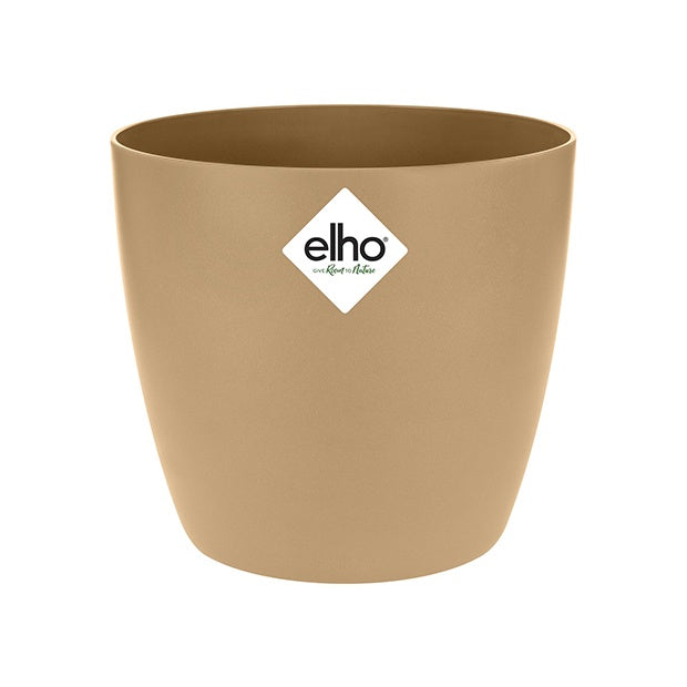 Elho Bloempot Brussels rond - koekjesbruin - Bakker