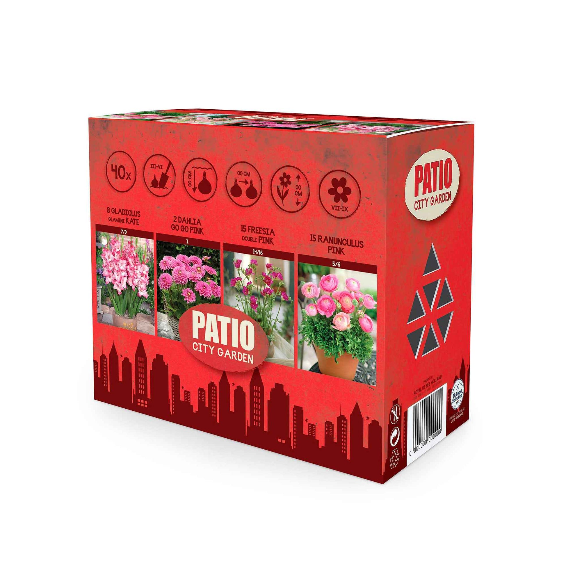 40x Bloembollen - Mix 'Patio City Garden Pink' roze - Bloembollen