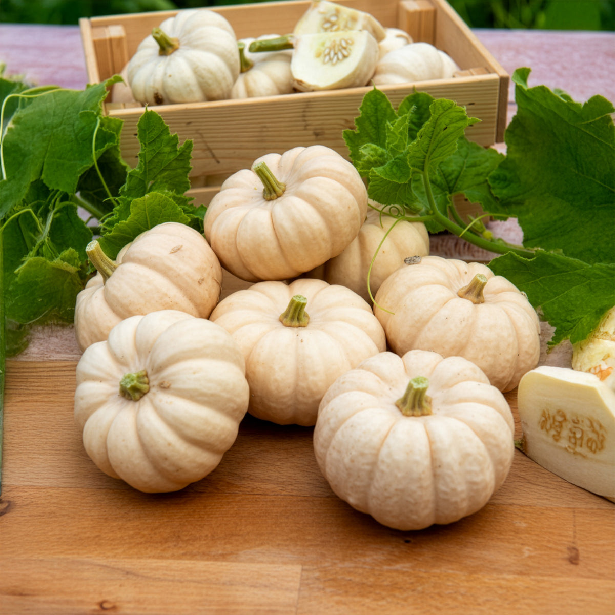 Cucurbita pepo Baby Boo - Pompoen Baby Boo - Pompoenzaden