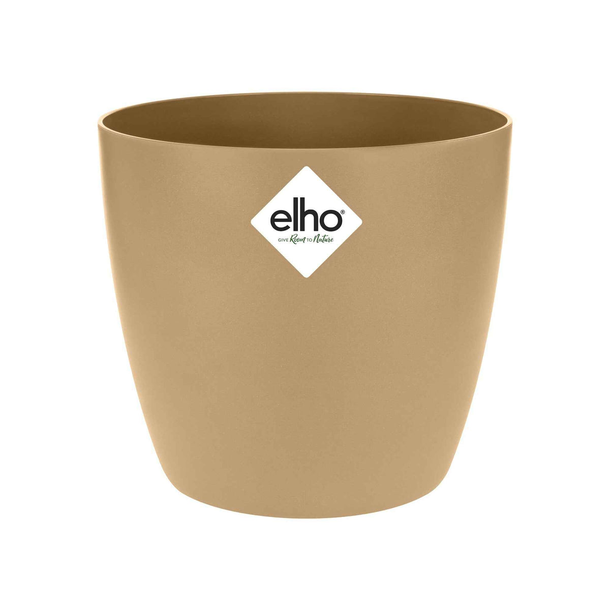 Elho Bloempot Brussels rond -  koekjesbruin -  - Bakker