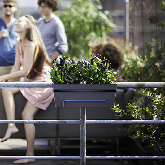 Elho balkonbak Loft urban allin1 rechthoekig antraciet - Buitenpot - Bakker