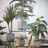 Kunstplant Areca palm Dypsis incl. sierpot rond kunststof - Groene kunstplanten