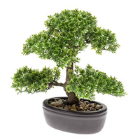 Kunstplant Bonsai Ficus incl. sierpot bruin - Kunst vetplanten
