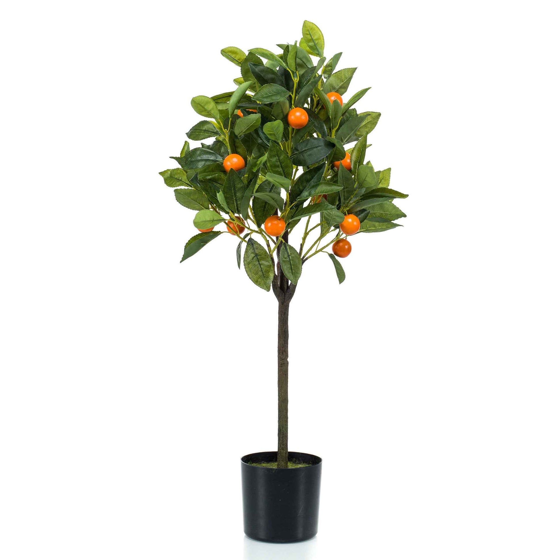 Kunstplant Sinaasappelboom Citrus incl. sierpot zwart - Alle kunstplanten