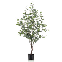 Kunstplant Eucalyptus incl. sierpot zwart - Alle kunstplanten