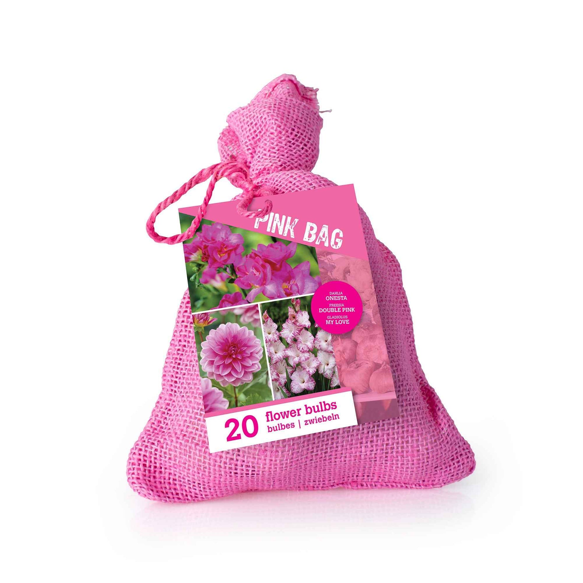 20x Bloembollen - Mix 'The Pink Bag' roze - Alle bloembollen