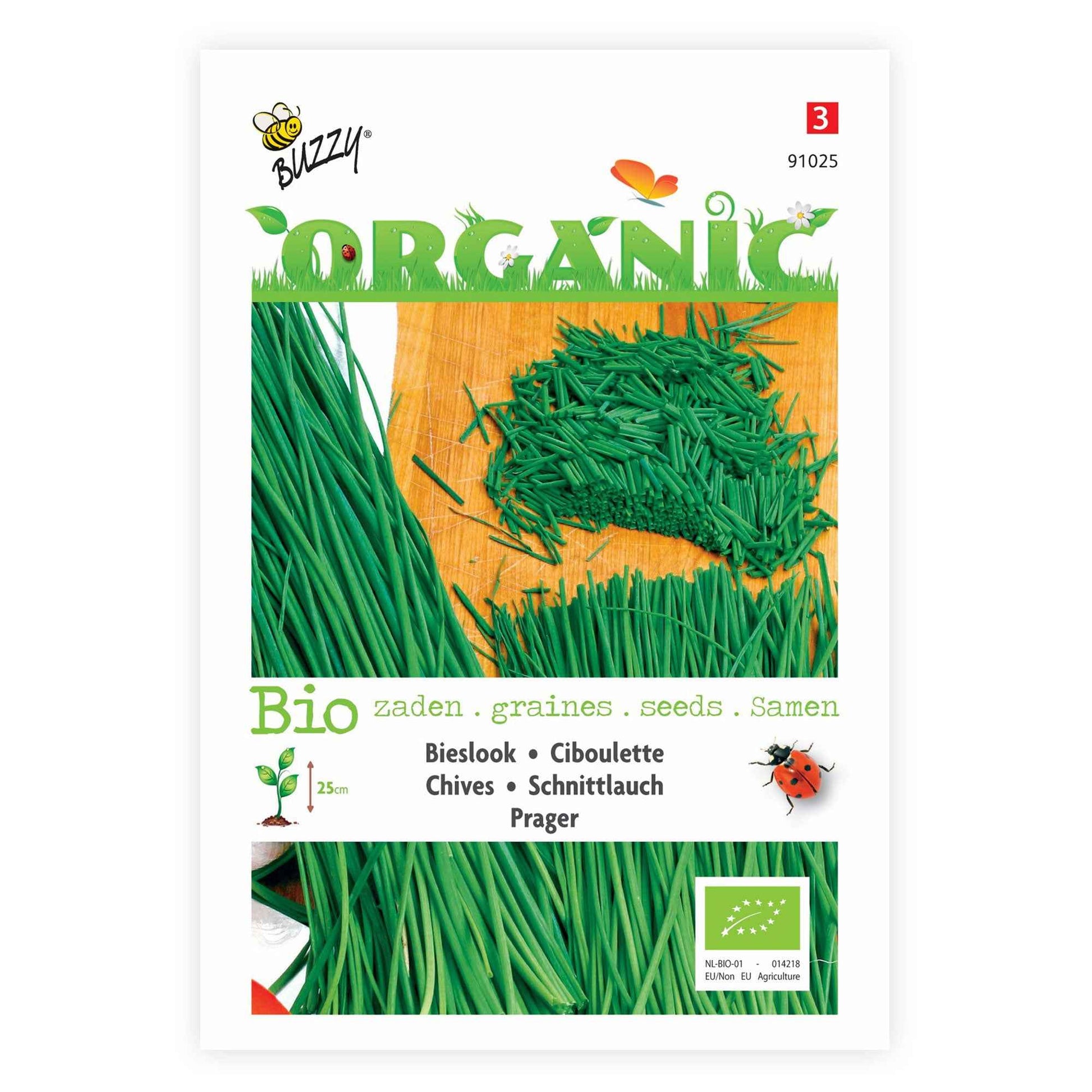 Bieslook Allium 'Prager' - Biologisch 4 m² - Kruidenzaden - Moestuin