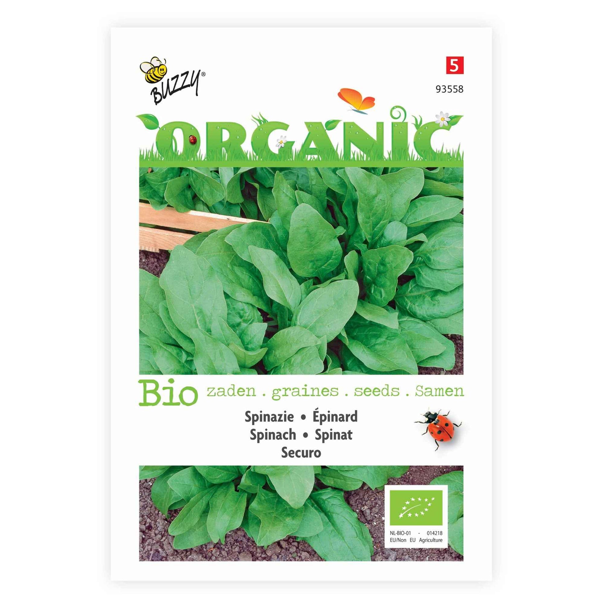 Spinazie Spinacia 'Securo' - Biologisch 8 m² - Groentezaden - Biologische tuinplanten