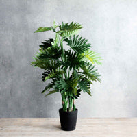 Kunstplant Philodendron Incl. sierpot rond kunststof - Groene kunstplanten