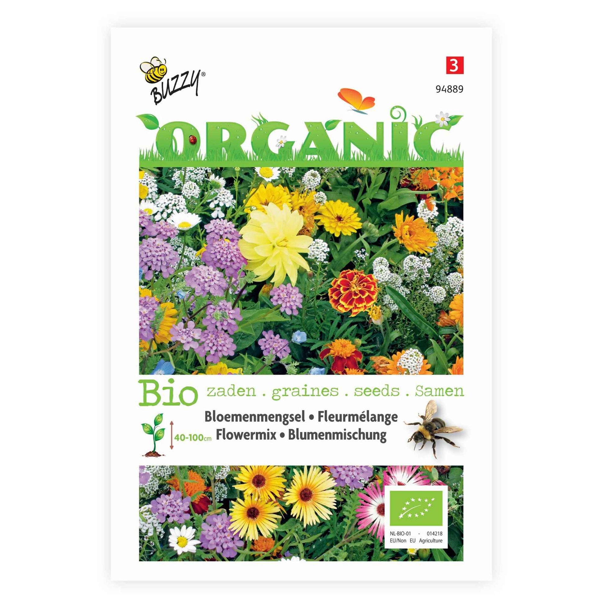 Bijenlokkende bloemen Mix - Biologisch 2 m² - Bloemzaden - Bloemzaden