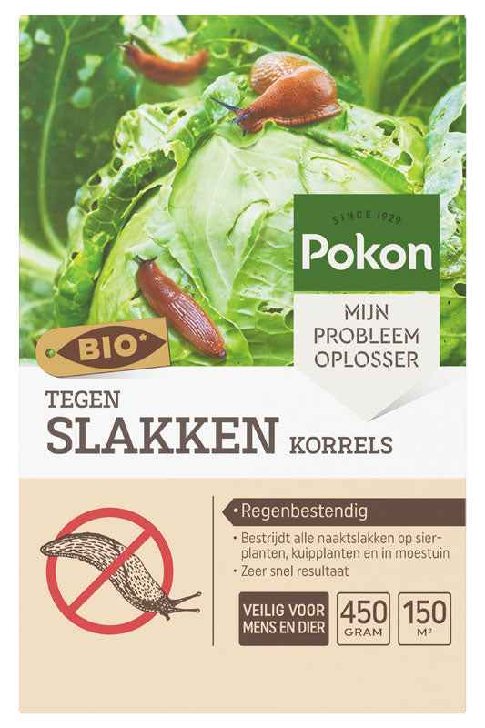 Slakken bestrijdingskorrels - Biologisch 450 gr - Pokon - Gewasbeschermingsmiddelen