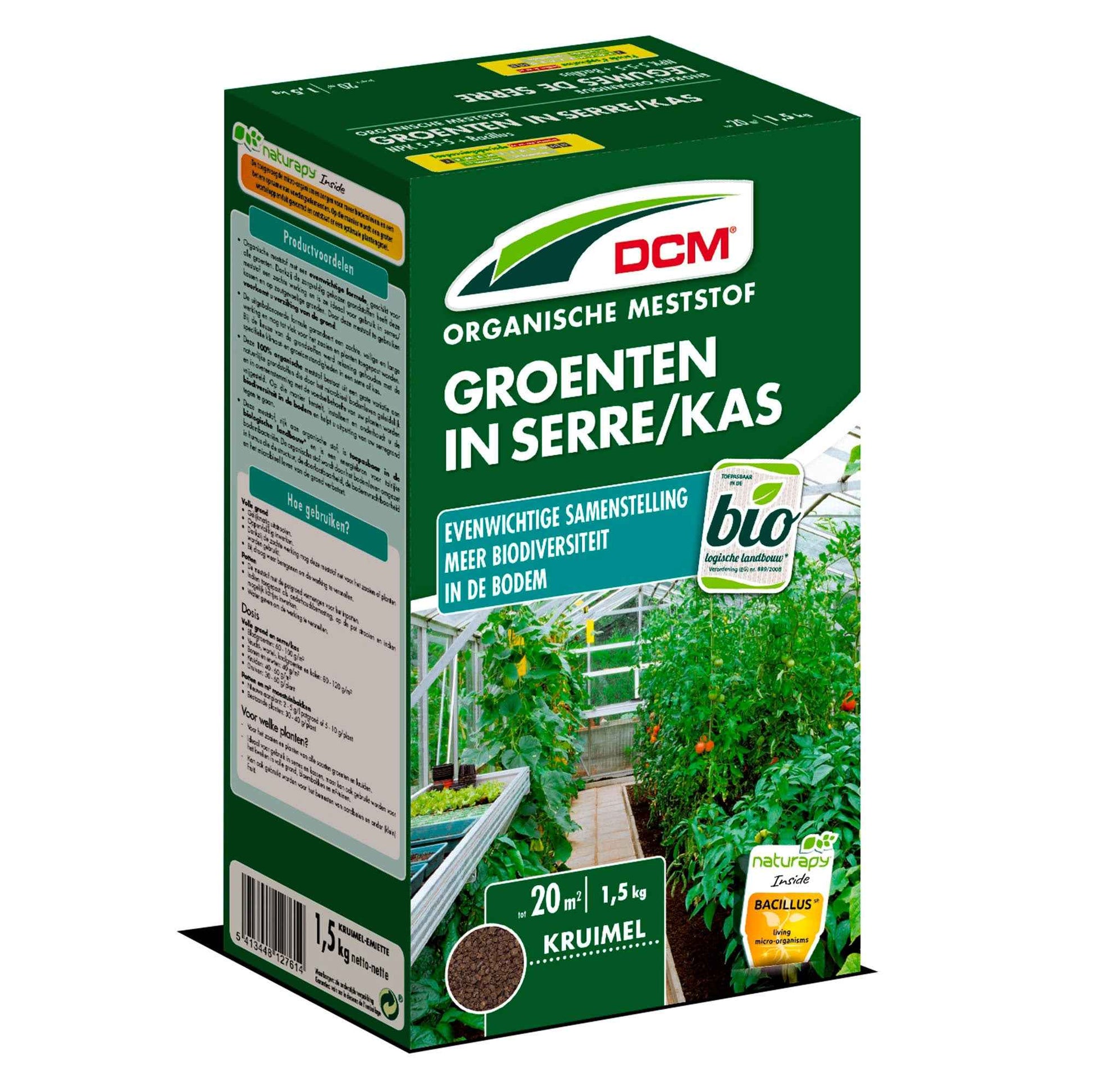 Plantenvoeding voor groenten in kas - Biologisch 1,5 kg - DCM - Meststoffen