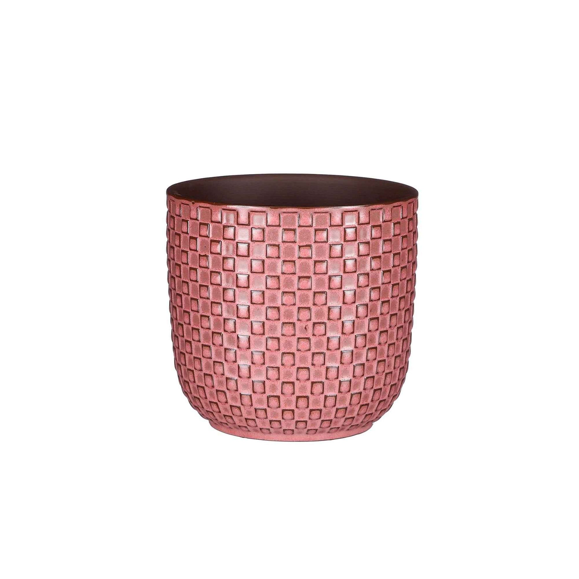 Mica bloempot rond 'Daan' roze - Binnenpot - Formaat pot