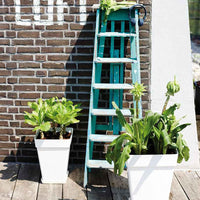 Elho hoge bloempot Loft urban vierkant wit - Buitenpot - Alle bloempotten